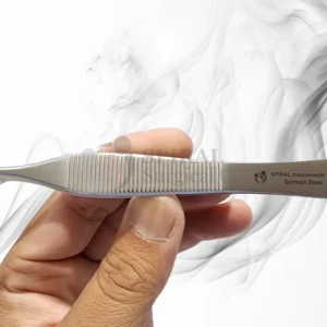 Adson Brown Delicate Tissue Forceps, 9X9 Teeth, Curved