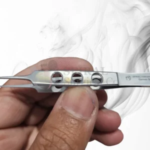 Bishop Harmon Iris Forceps, 1X2 teeth, 0.4 mm, 9cm