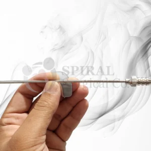 Gubisch Suction Raspatory, With Guide, Straight, 4mm Diameter, 17 cm