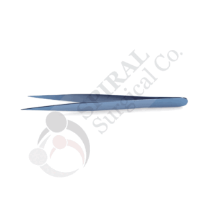 Jewelers Forceps 11.5cm, #3, Titanium-BlueLine