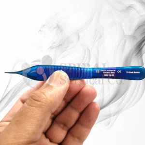 Micro Adson Forceps, 0.8mm, 1X2, Cross Serrated, Ti-Coat Series, 12cm