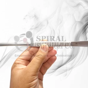 Russian Pattern Dissecting Forceps, Oval Toothed End, Straight